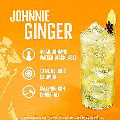 Whisky Escocês Blended Black Label Johnnie Walker Garrafa 750ml
