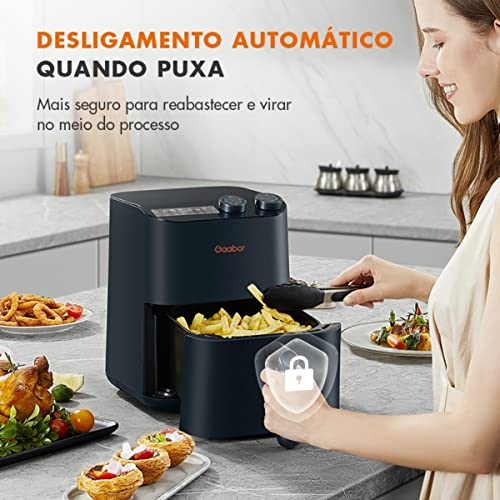 GAABOR FRITADEIRA ELÉTRICA AIR FRYER 3,5L 1200W SEM ÓLEO M4D02A GRAFITE 127V