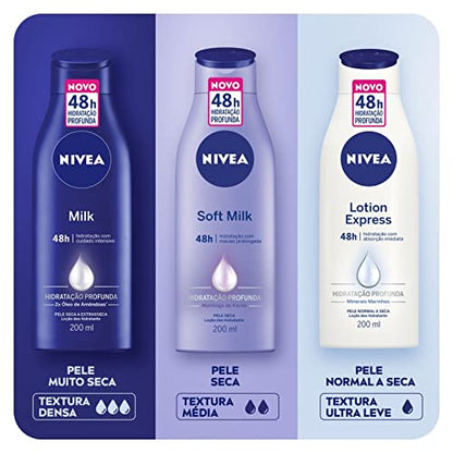 NIVEA Loção Hidratante Desodorante Soft Milk 400ml - Hidratação para pele seca, com textura leve e sensação de suavidade que deixa a pele macia, cheirosa e hidratada por 48h