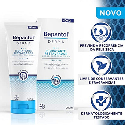 Bepantol Derma Hidratante Corporal, Creme Hidratante Corporal, Uso Diário, Creme Hidratante Restaurador 200ml