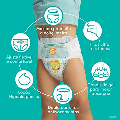 Fralda Pampers Confort Sec M 196 Unidades, Pampers