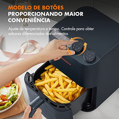 GAABOR FRITADEIRA ELÉTRICA AIR FRYER 3,5L 1200W SEM ÓLEO M4D02A GRAFITE 127V