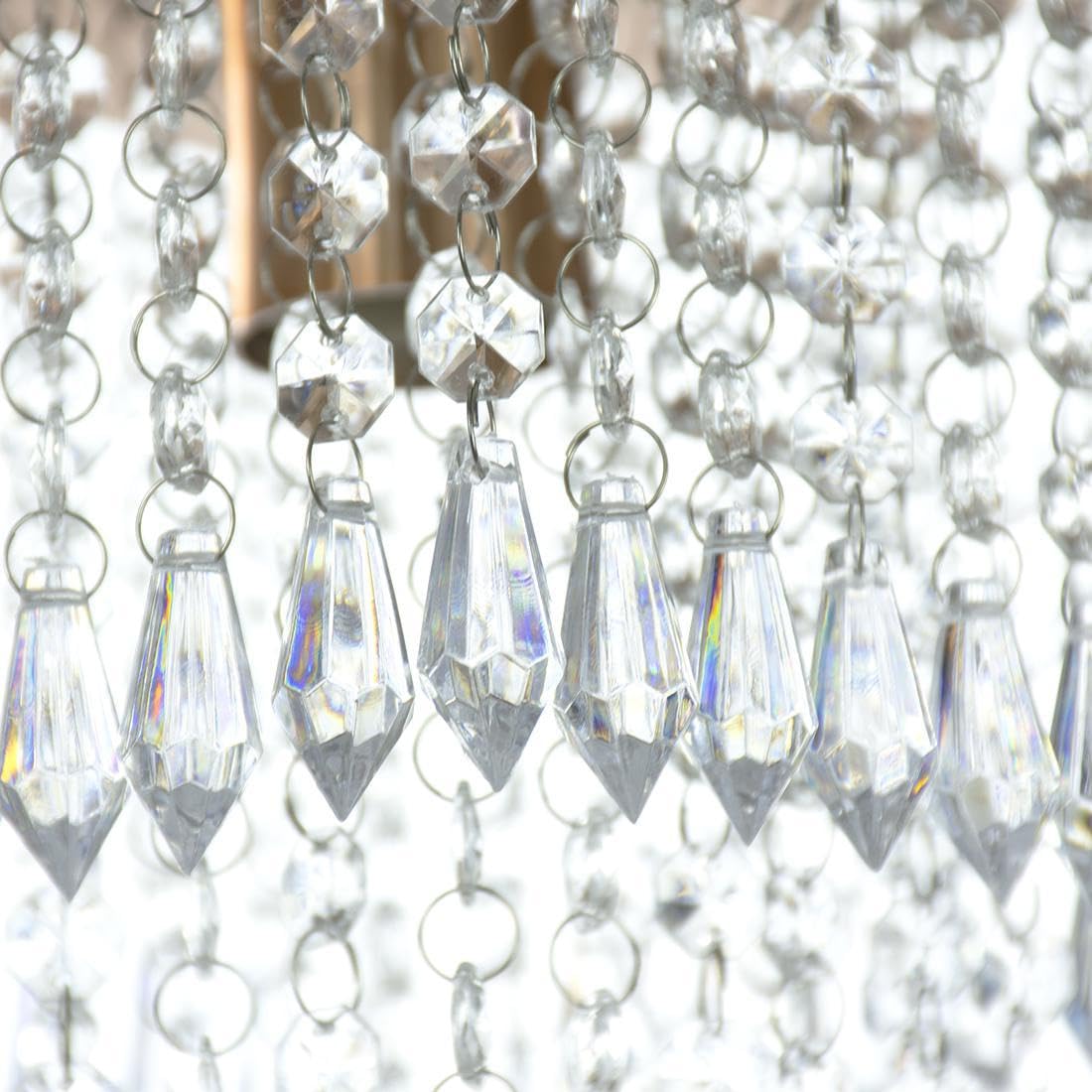 Lustre Pendente De Cristal Acrílico Manucrillic Cobre