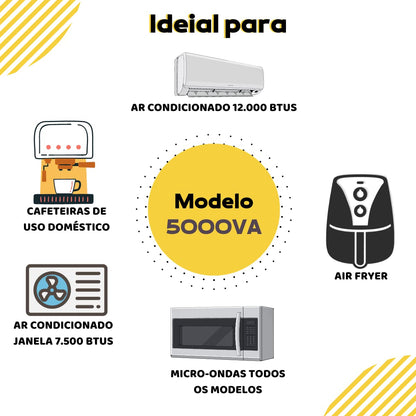 Transformador V&M 5000VA Bivolt 110/220 e 220/110 5000 VA