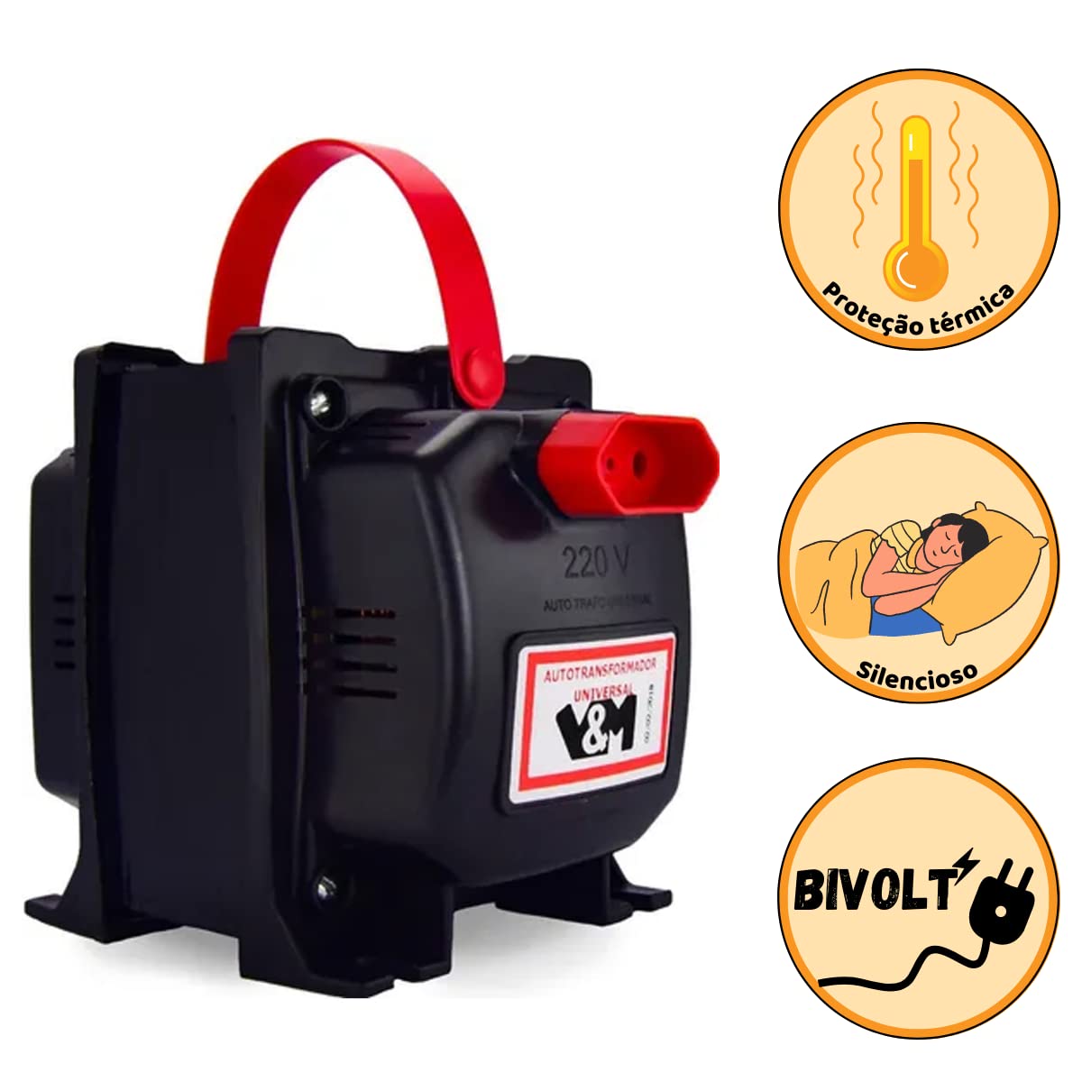 Transformador V&M 5000VA Bivolt 110/220 e 220/110 5000 VA