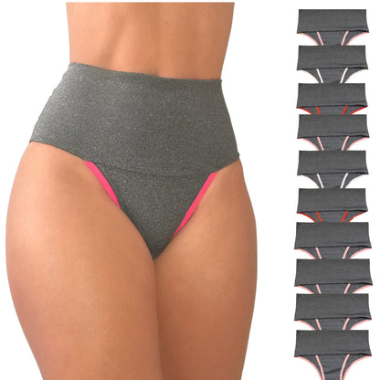 Kit 10 Calcinha Fitness Cós Alto Compressão Para Barriga Para Revenda (GG)