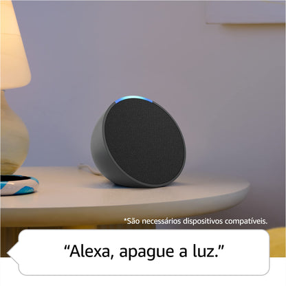 Apresentamos o Echo Pop | Smart speaker compacto com som envolvente e Alexa | Cor Preta